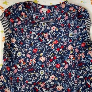 Caslon floral printed tee with pocket